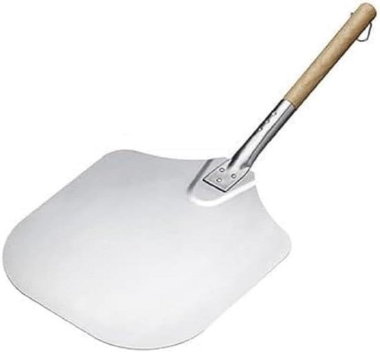 Aluminium Pizza Peel met Houten Handvat - 60 x 30,5 cm, Hittebestendig Tot 220°C