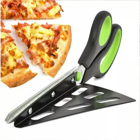 Pizzaschaar Met Pizzaschep | Pizzasnijder | Pizza Scissors Culinario Groen zwart/grijs