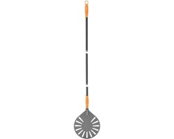 HENDI Ronde geperforeerde pizzaschep – geanodiseerd aluminium – 230x1200 mm – warmte-isolerende handgreep