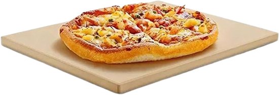Pizza Stone - 305×305×10mm Rectangular Baking Board, Heat Resistant Design | Non Stick Baking Tray For Oven, BBQ, Grill, Bread, Pizza, Cooking, Kitchen, Camping, Restaurant Use