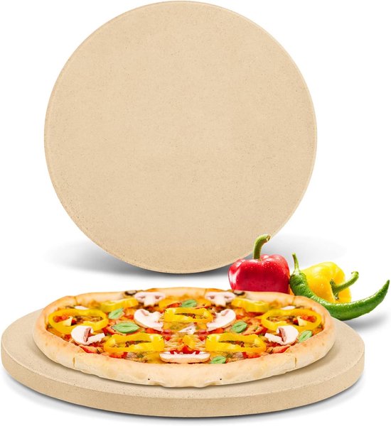 LM Kamado Pizzasteen 18 inch - 30.5 x 30.5 cm - Broodbaksteen - BBQ pizzasteen - Knapperige pizza's - BBQ Accessoires