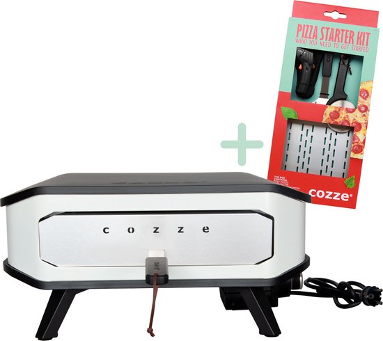 Cozze® Elektrische Pizza oven 17” - Met Pizzasteen, Deur & Gratis Pizzaset - Tot 450°C - Voor Pizza’s tot 42 cm - Elektrische Pizza Oven voor Binnen & Buiten