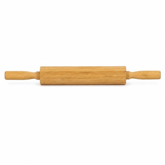 Urban Living Deegroller voor in de keuken - bamboe hout - lichtbruin - 45 cm - Keukengerei - beslag maken - koken en bakken