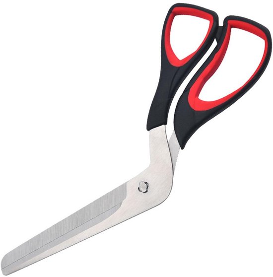 EXCITAT Pizzaschaar - Pizzasnijder - Multifunctionele keukenschaar - 27 cm - Rood