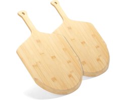 Pizza Spatel Set - Pizza Schep - Pizza Bakken - Gemaakt van Bamboe - 12 inch - Natuurlijk Hout