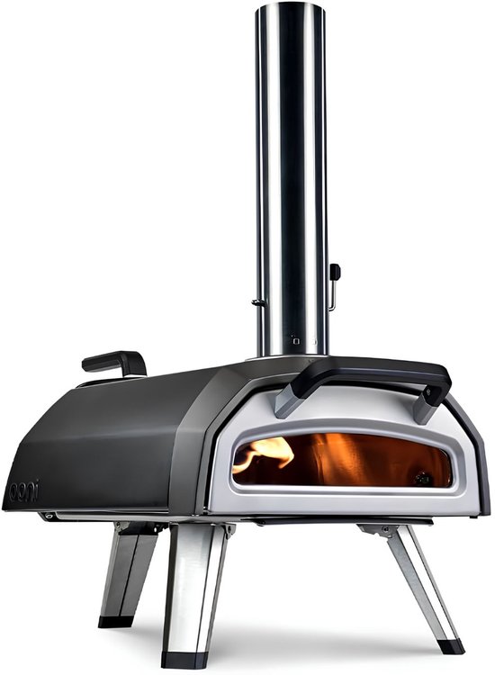 JCP® Pizza Oven - Hout en Gas - Pizzaoven - Pizza Oven Buiten - Zwart - 74cm x 41cm x 71cm