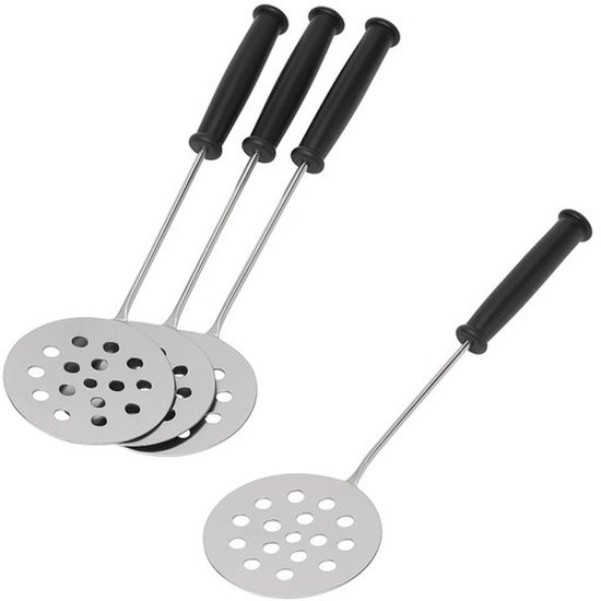 Babij Cooking Universele Mini Pizza Spatels Set (4 stuks) – Geschikt voor Emerio, Tristar & andere Pizza Ovens – RVS Pizza Oven Accessoire – Compacte Pizzascheppen voor Mini Pizza