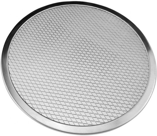 Pizzaplaat - Pizzapan Bakplaat - Perfect Bakken - Antiaanbaklaag Gaas - 11 inch - Zilver