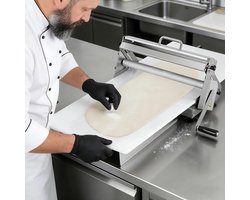 Dailygoods- Deegroller Roestvrij Staal - Opvouwbaar - Instelbare Dikte 0,5-25 Mm - Handmatige Deegmachine - Perfecte Gelijkmatige Lagen - Ideaal Voor Thuiskeuken