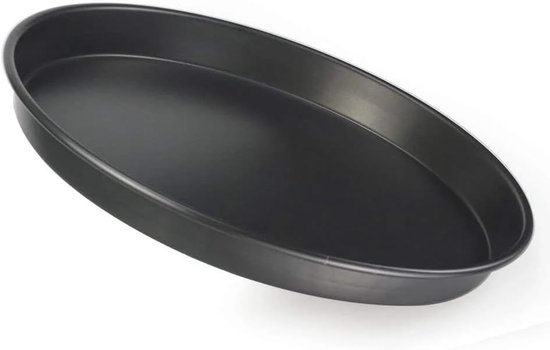 Pizza Plaat Rond - Bakvorm Pizzabodem - Perfect Bakken - Geperforeerd Ontwerp - 15.8 cm - Zwart