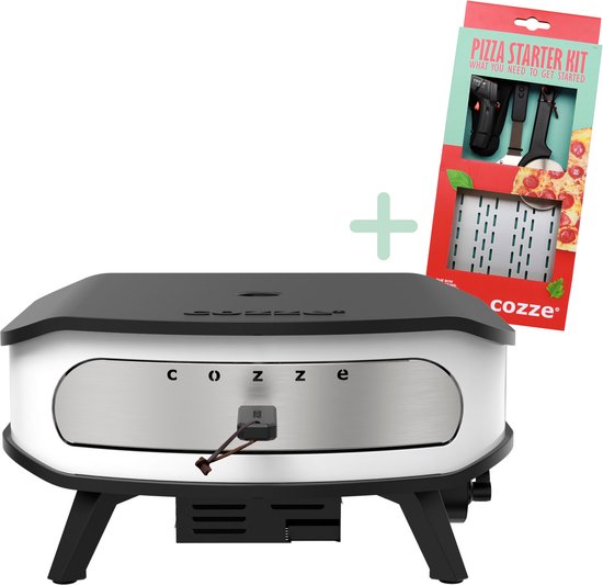 Cozze® Pizza oven 17” op Gas - Met Roterende Pizzasteen, Voordeur & Gratis Pizzaset - Tot 500°C - Voor Pizza’s tot 42 cm - Outdoor Gas Pizza Oven voor Buitenkeuken & Tuin