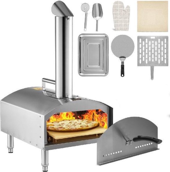 Bolt Edge Pizza Oven - Steenoven - Houtgestookt - Inclusief pizzasteen en spatel