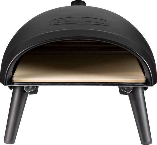 Grill Guru Pizza Oven Gas - Zwart - tot 450 graden - inklapbare pootjes voor opberg gemak