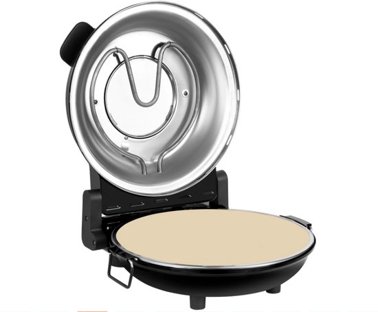 Mulex Pizza Crusto Steinoven – Elektrische Pizzaoven tot 400°C – Boven- en Onderwarmte Apart Regelbaar – 1200W - Tasfirin