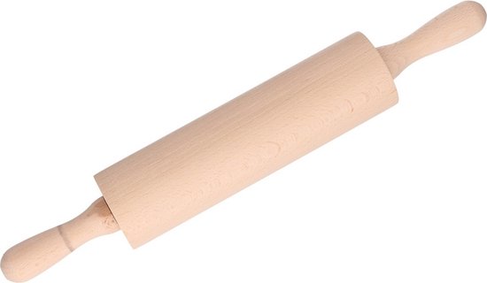 Deegroller van hout - breedte 38 cm - Bakaccessoires/bakken benodigdheden