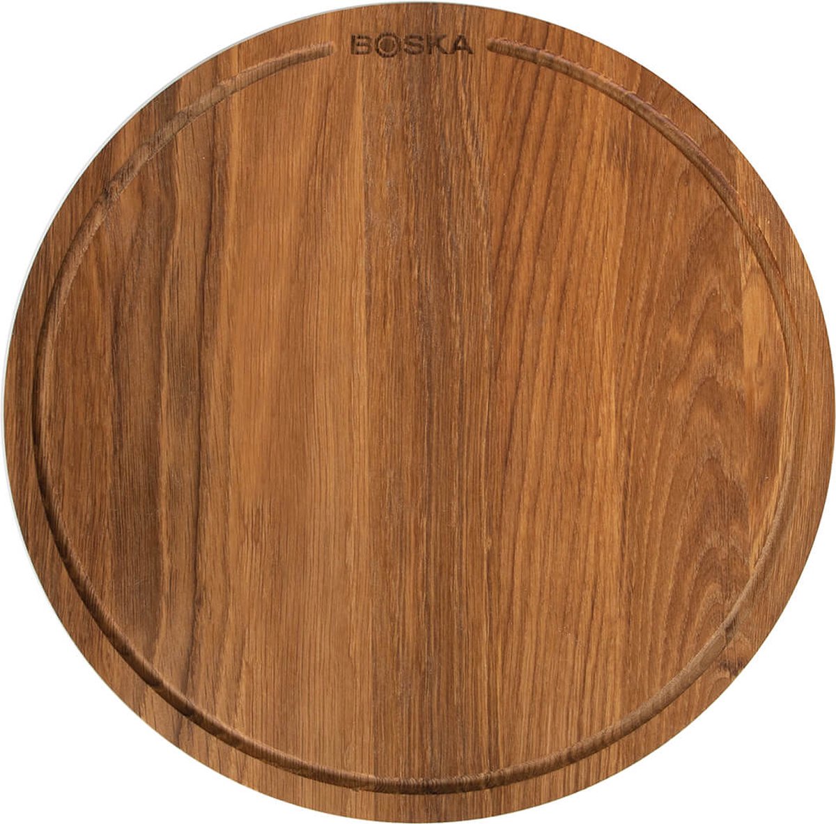 Boska Pizzaplank Friends L - BBQ Accessoires - Eikenhout - Handige opvanggeul - Ø 34 cm