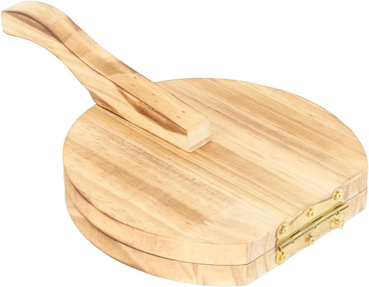 Houten deegpers voor tortilla's, dumplings en pizza - ideaal voor bakliefhebbers en koks