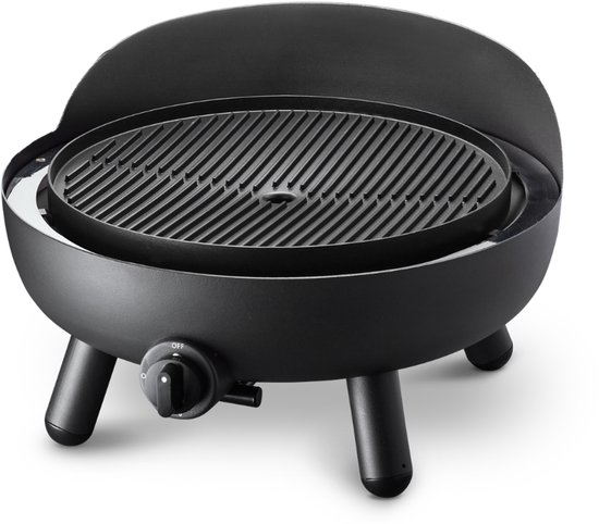 Rookvrije Gasbarbecue - Gas BBQ - Vetafvoer - Gietaluminium grill plaat met ribbels - Rookvrij - incl. Pizzaoven accessoires