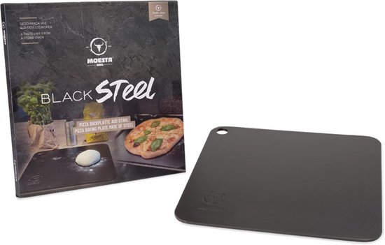 Bakplaat - Ovenplaat - Pizza Bakken - Hittegeleidend Staal - 35x35cm - Zwart