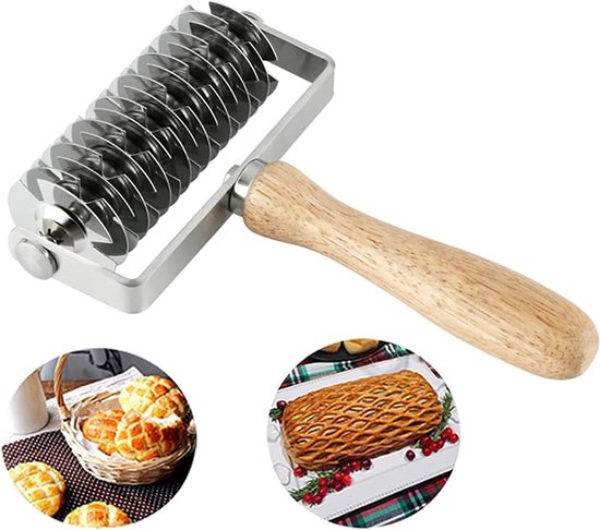 Roestvrijstalen roller, deegrooster, pizzaroller, keukentool, baktool
