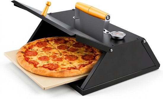 Pizza Oven Opzetstuk - Outdoor Pizzaoven - Buiten Koken - Met Ingebouwde Thermometer - 36 x 41 x 22 cm