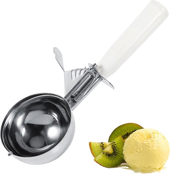 Ice Cream Scoop, Stainless Steel Cookie Spoon Baking Accessories for Kitchen Restaurant(8CM)