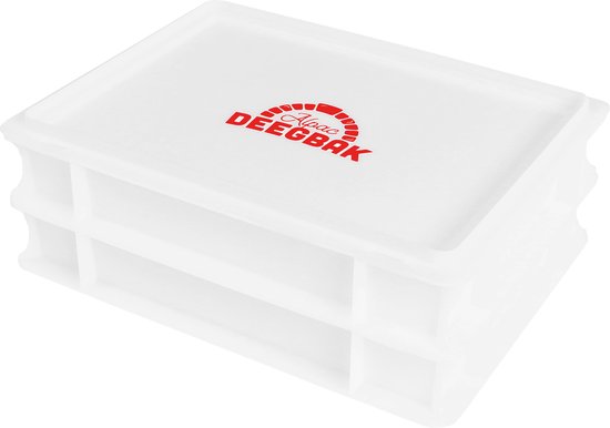 Alpac Deegbak - Deegkrat - 400 x 300 x 70 mm - 2 Pizzabollenbakken + 1 Deksel