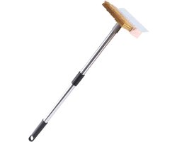 Pizza Oven Borstel - Grill Schoonmaker - Oven Grondig Reinigen - Anti-slip Ergonomisch Handvat - 42-160 cm - Zwart