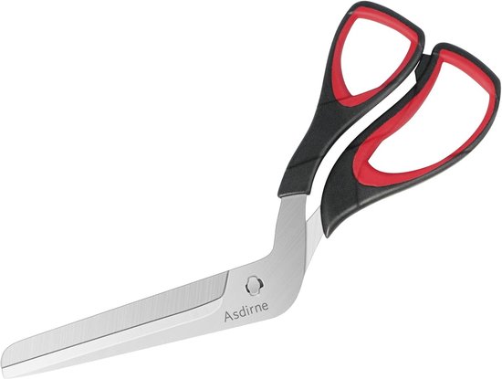 SnelShoppen - Multifunctionele Pizza Schaar - 27 cm - Rvs Snijblad - Ergonomische Handgreep - Zwart/Rood - Perfect voor Keuken, Feest en Camping