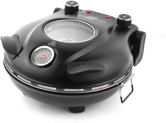 CYRO - Pizzapan Elektrisch - Elektrische Pizza Oven - Pizzamaker - Pizzapan - Vlambestendige Steenplaat - tot 420 °C - Zwart