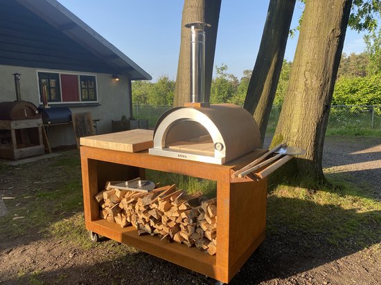 BEEK - Corten 70 - pizzaoven - houtgestookt - Cortenstaal - tot 2 pizza's tegelijk