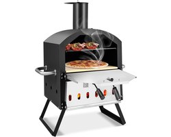 SAVI® Pizza oven Buiten - Pizza oven Buiten - Pizza oven Buiten Gas - Zwart - 31cm x 54cm x 72cm