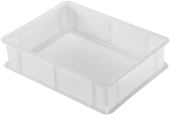 Deegbak - Voedselcontainer Bak - Voedsel Opslag - Stapelbaar Magnetronbestendig - 40 x 60 x 32 cm - Wit