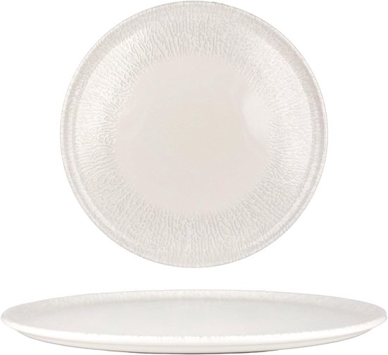 Pizzaborden Set - Porseleinen Borden - Dineren Thuis - Vaatwasser Oven Magnetron Veilig - 32 cm Diameter - Wit