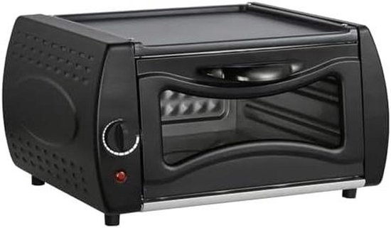 Elektrische Oven - Mini Oven - Pizza Bakken - Dubbele Kookplaat - 12 Inch - Zwart