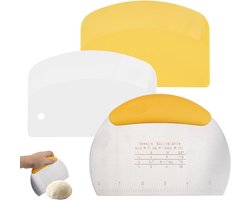 3-delige Deegverdeler van Roestvrij Staal met Anti-slip Handvat en Maatverdeling, Perfect voor Brood, Gebak en Pizza Snijden