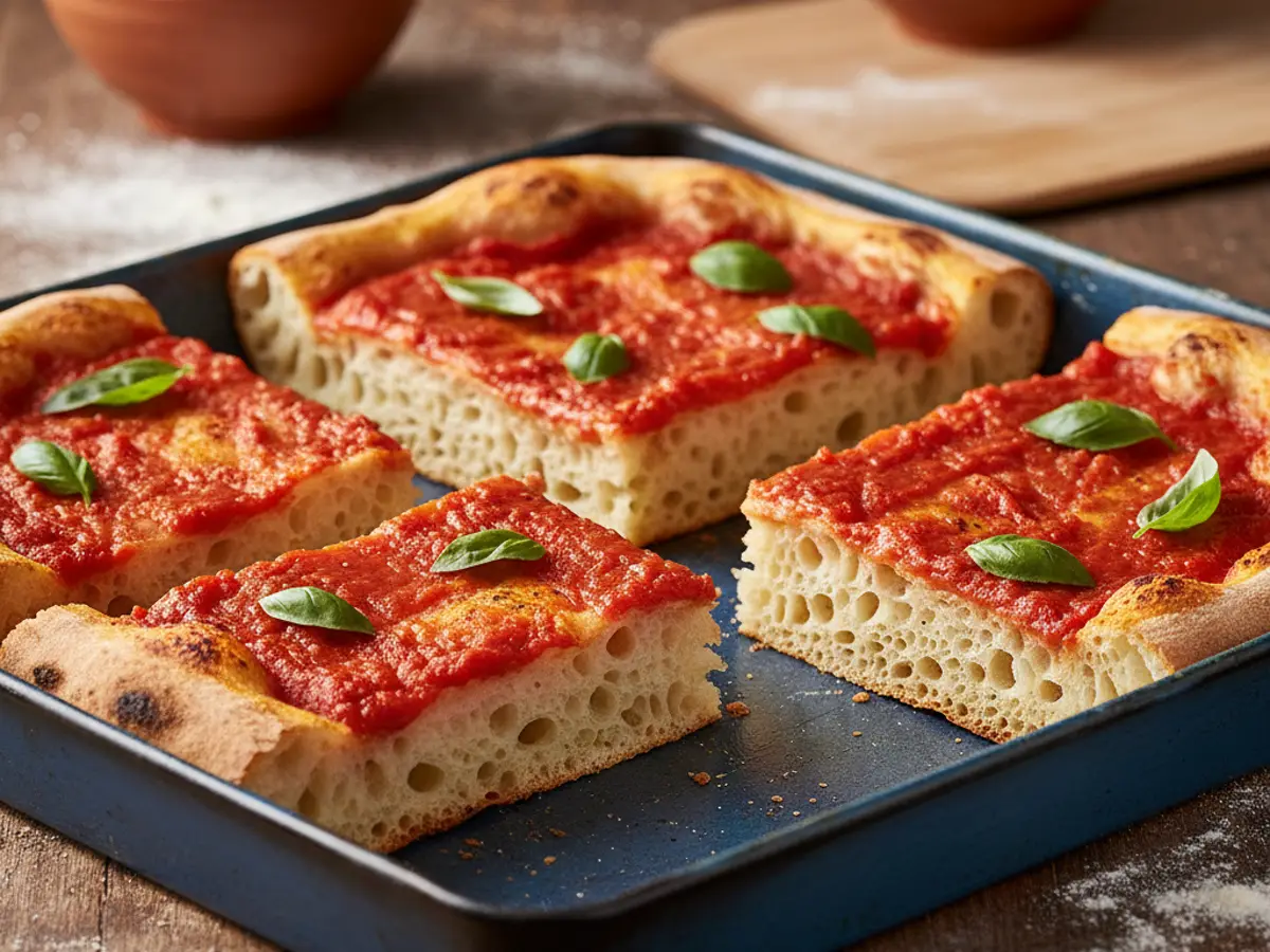 Pizza in teglia: Romeinse plaatpizza
