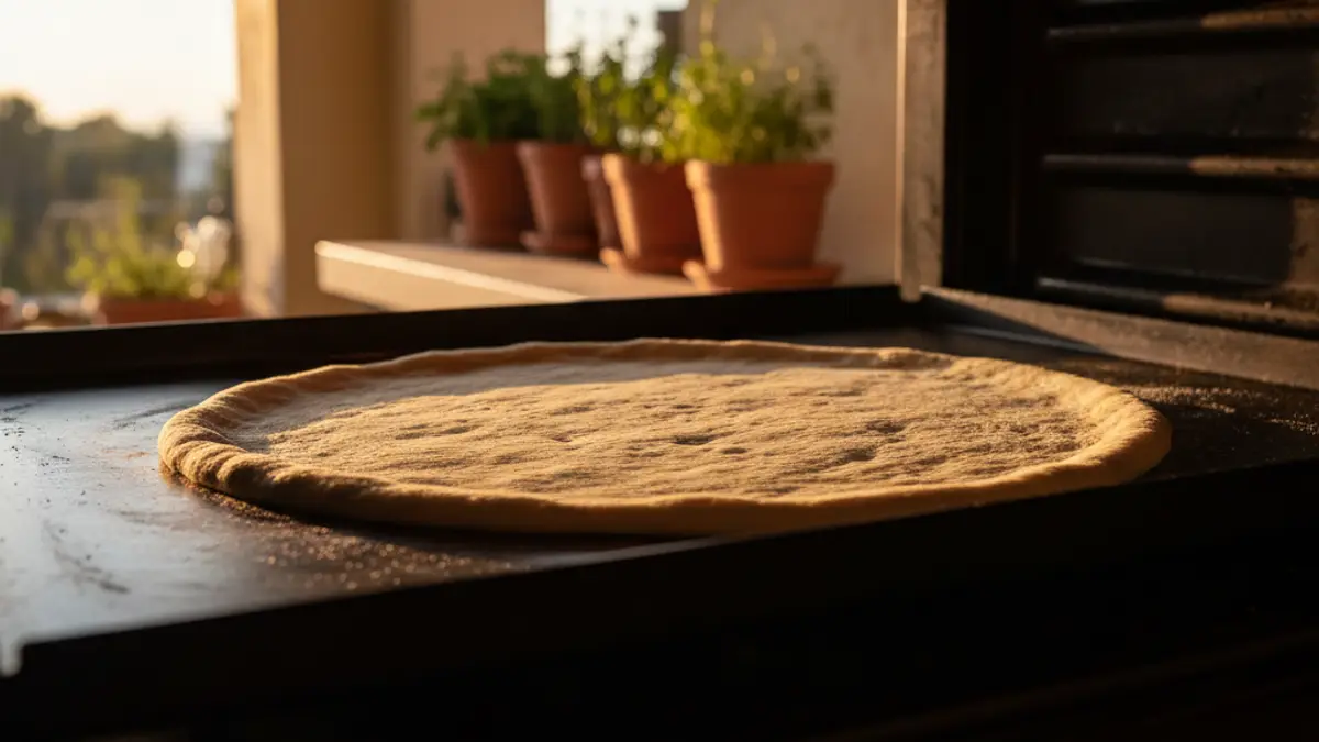 Bakstaal op een ovenrooster in een hete keukenoven