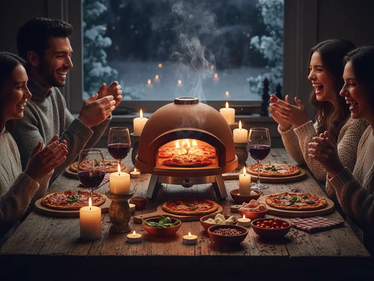 Pizzarette binnen gebruiken in de winter