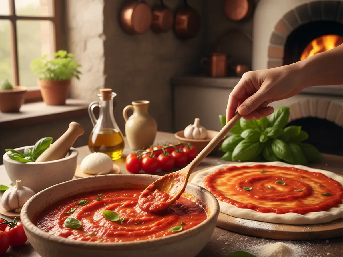Echte Italiaanse pizzasaus maken